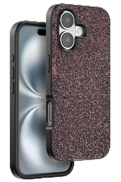 Onegif iPhone 16 Plus Bright Simli Kapak - Derin Mor ürün görseli 1