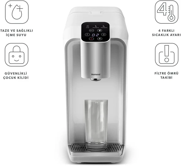 Homend Himalaya 9007H 4 Farklı Derecede Su Veren Akıllı Kettle Özellikli Su Arıtıcı - Resim 2