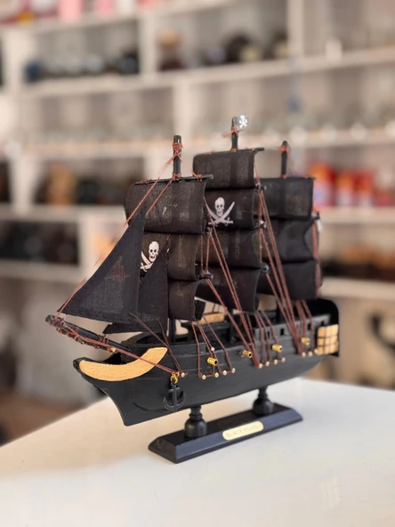 Ahşap Korsan Gemi 24 x 22 cm - Resim 2
