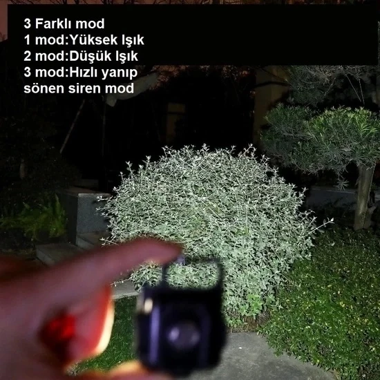 Mini 30 Ledli  Mıknatıslı Anahtarlık Flash Kamp Lambası Askılı Kapak Açacaklı Şarjlı Fener - Resim 5