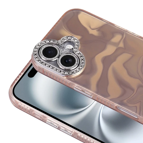 Apple iPhone 16 Plus Kılıf Airbagli Parlak Taş Detay Tasarımlı Zore Esila Kapak - 5