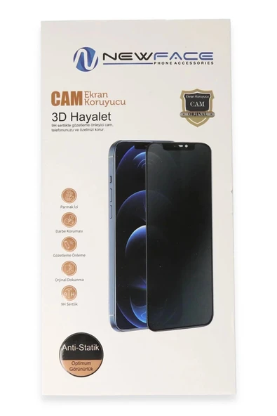 iPhone 14 3D Antistatik Hayalet Cam Ekran Koruyucu - Resim 3