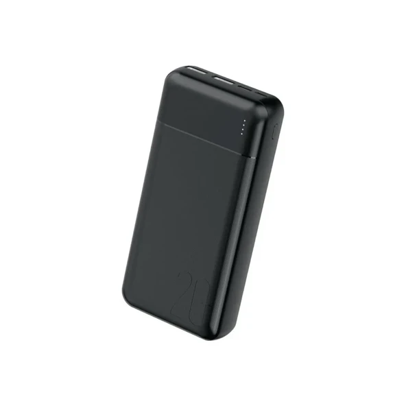 ACL PW-105 2.4A, LED Işıklı Type-C, Mikro Girişli 2xUSB-A Çıkış PowerBank 20.000mAh - Resim 3