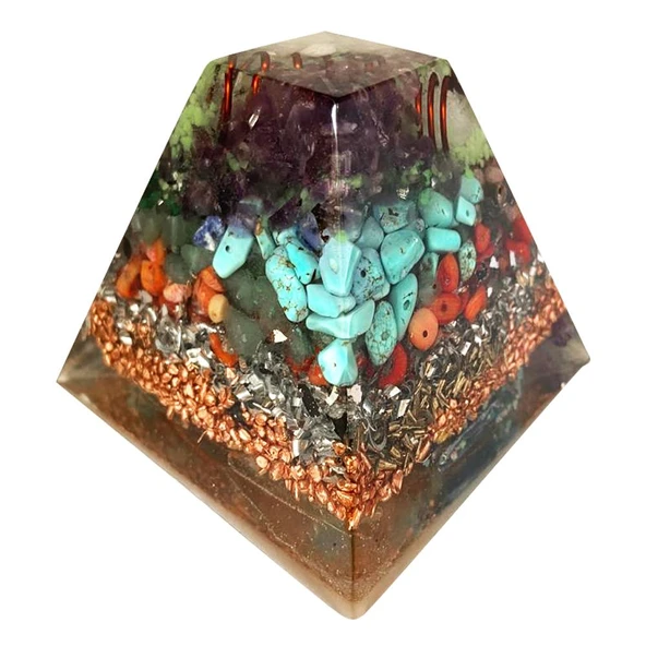 Orgonit Fosforlu Piramit Maya 8cm - Resim 4