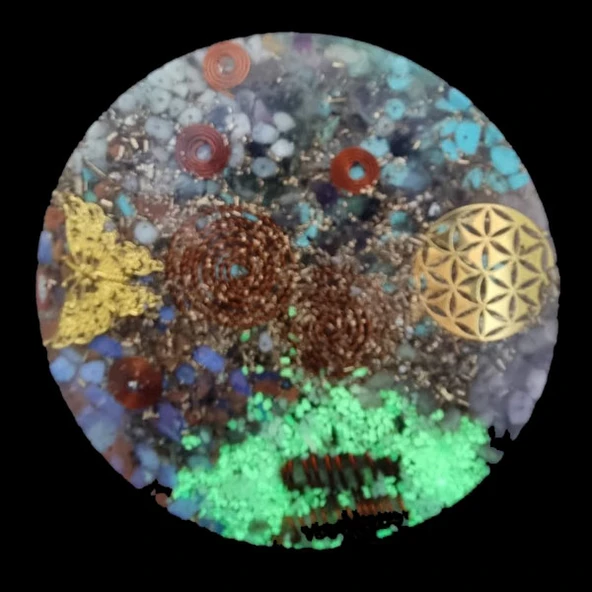 Orgonit Fosforlu Yassı 14cm ürün görseli 1