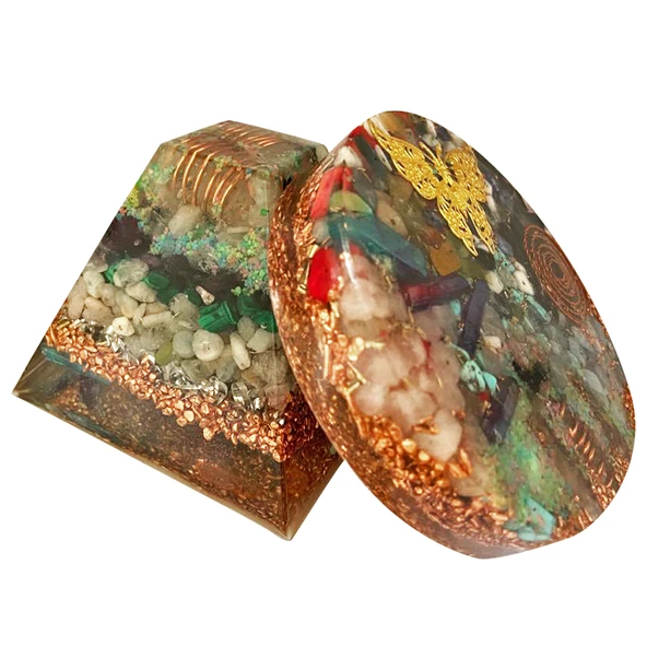 Orgonit Fosforlu Piramit Büyük Set - Resim 2