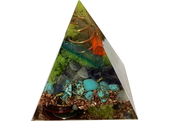 Orgonit Fosforlu Piramit Küçük 6 cm - Resim 2