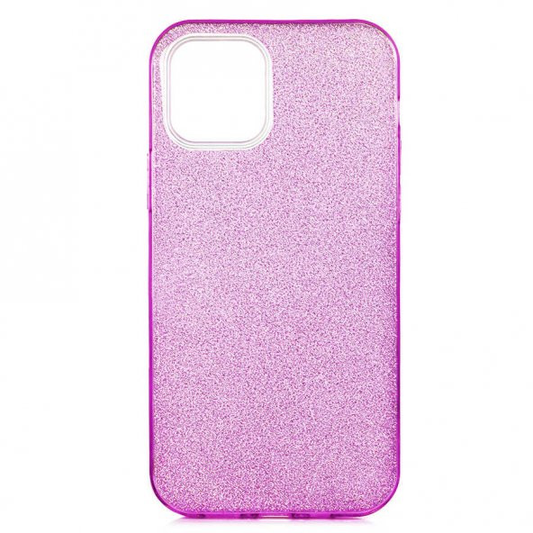Apple iPhone 12 Kılıf Zore Shining Simli Silikon Kılıf - 9