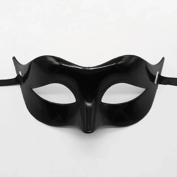 Siyah Renk Masquerade Kostüm Partisi Venedik Balo Maskesi - 1