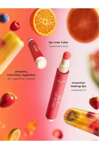 Tarte Maracuja Juicy Sünger Uçlu Dudak Renklendirici Ice Pop 2.6ML - Resim 7