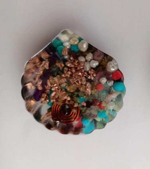 Orgonit Fosforlu İstiridye Kolye Zincirli - 3