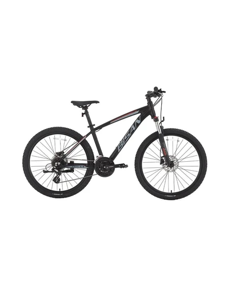 BİSAN MTX 7300 ERKEK DAĞ BİSİKLETİ 39.5 CM HD 26 JANT 24 VİTES MAT SİYAH GRİ - 1