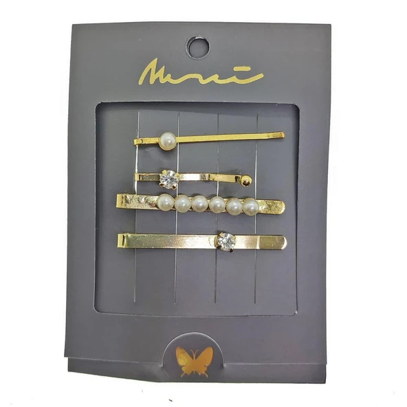 Altın Renk İncili Kombin Yan Toka ürün görseli 1