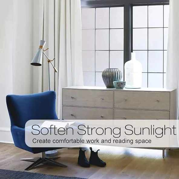 UV Engelleyici Buzlu Cam Filmi 2 Metre x 45 Cm. - Resim 2