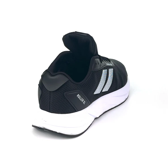 Erkek Siyah Beyaz Bağcıklı Nefes Alan Esnek Hafif Günlük Sneaker Spor Ayakkabı - 5