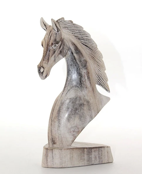 Ahşap At Büstü 25 cm ürün görseli