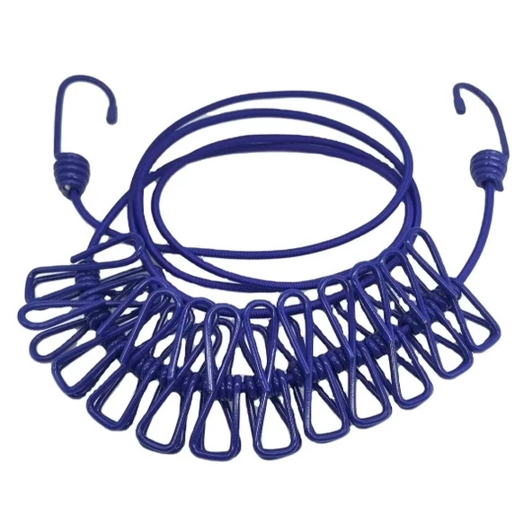 Taşınabilir Pratik Mandallı Çamaşır İpi - Resim 4