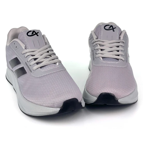 Erkek Buz Siyah Bağcıklı Nefes Alan Esnek Hafif Günlük Sneaker Spor Ayakkabı - Resim 3