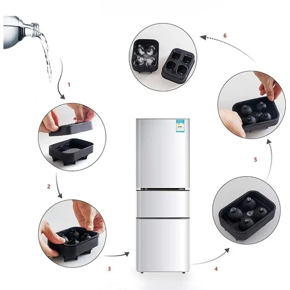 Kuru Kafa Şekilli Silikon Buz Kalıbı - Resim 2