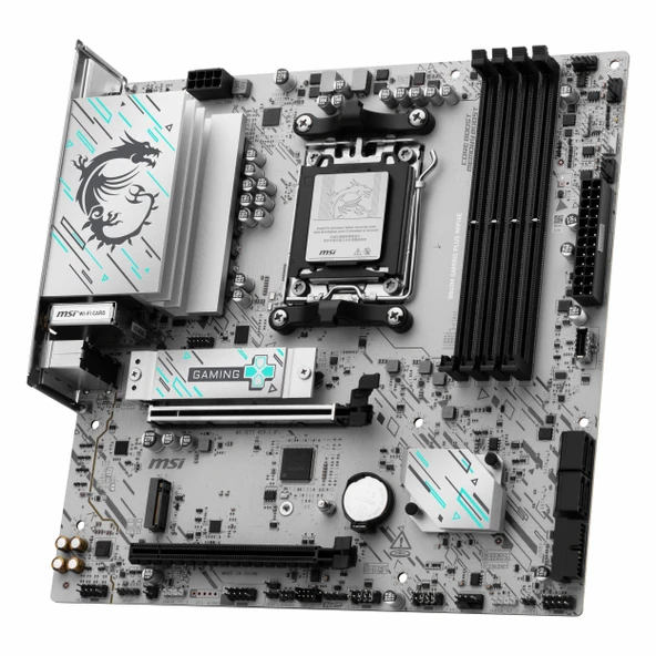 MSI B840M Gaming Plus WiFi6E DDR5 (8000MHz)OC M.2 HDMI/USB-C PCIe 4.0 AM5 mATX Anakart - Resim 3