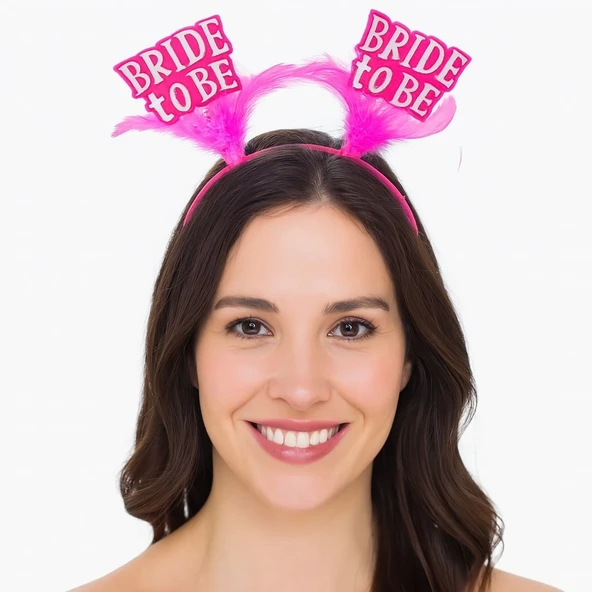 Pembe Renkli Bride To Be Parti Tacı – Bekarlığa Veda Gecesi İçin ürün görseli