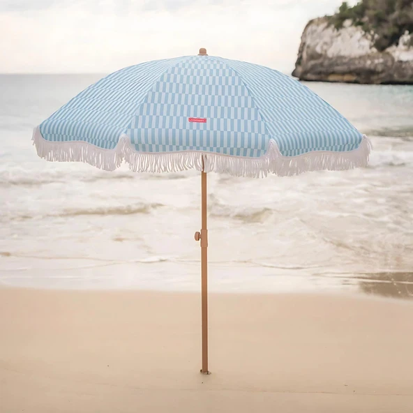 CARAMEL-CIZGILI MAVI SEMSIYE PUSKULLU - 6