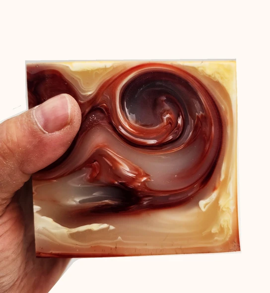 Kahve Beyaz Hareli Katalin Tesbih Hammaddesi - 3