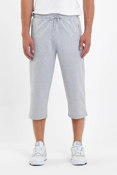 Erkek 4'Lü Cepleri Fermuarlı Bermuda Diz Altı Kapri Lastikli Uzun Şort - Resim 5