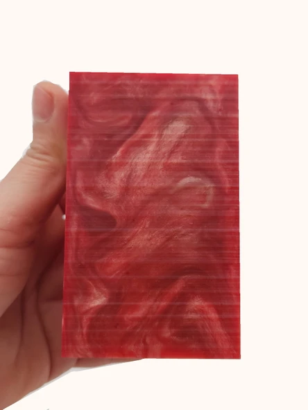 Kırmızı Sedefli Hareli Katalin Blok - Resim 3