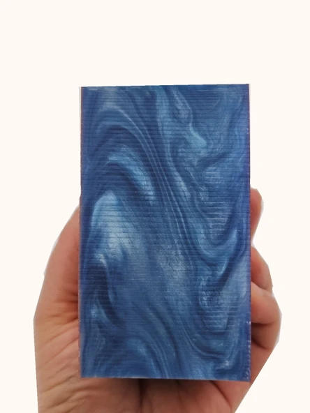 Mavi Sedefli Katalin Tesbih Hammaddesi - Resim 2