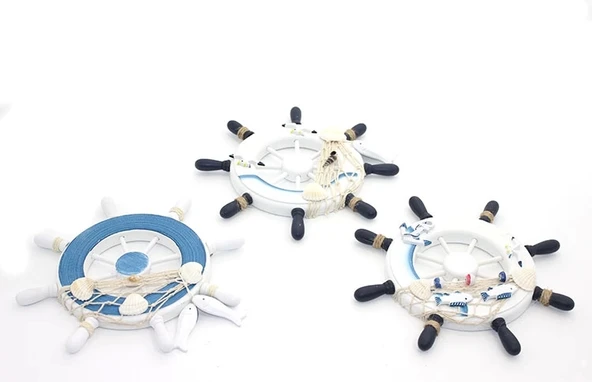 Ahşap Marin Duvara Asmalı Dümen ürün görseli