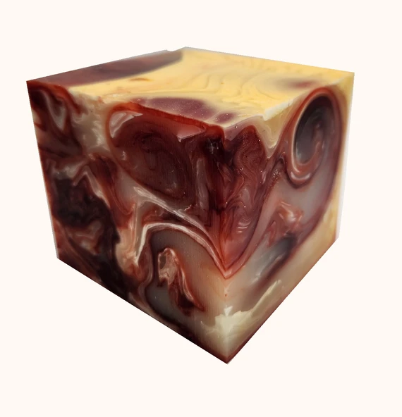 Kahve Beyaz Hareli Katalin Tesbih Hammaddesi