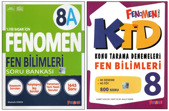 FENOMEN 8. SINIF FEN BİLİMLERİ 8A+ KONU TARAMA D. (2 KİTAP) ürün görseli
