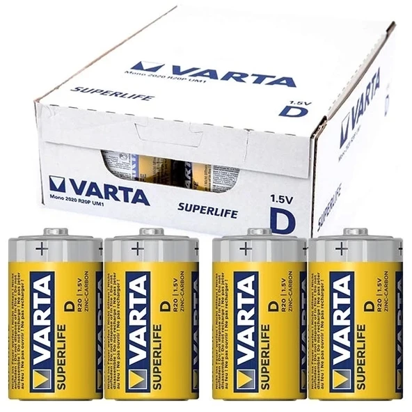 Varta Superlife Çinko Büyük D Boy Pil 24'lü Paket - 2