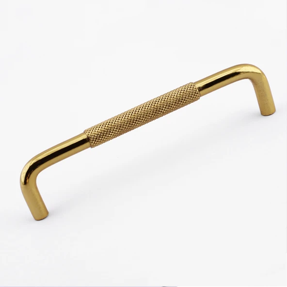 Tırtıklı Altın Gold Metal Kulp 128 mm 12.8 cm Mobilya Çekmece Dolap Dolabı Modern Kapak Kulpları - Resim 5