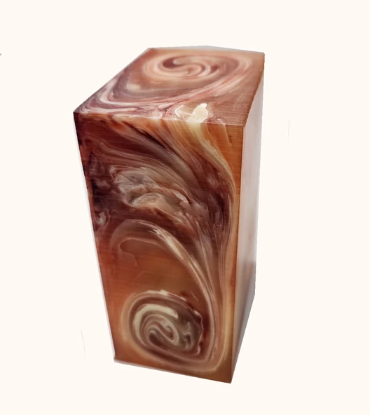 Kahve Beyaz Hareli Katalin Tesbih Hammaddesi - 2