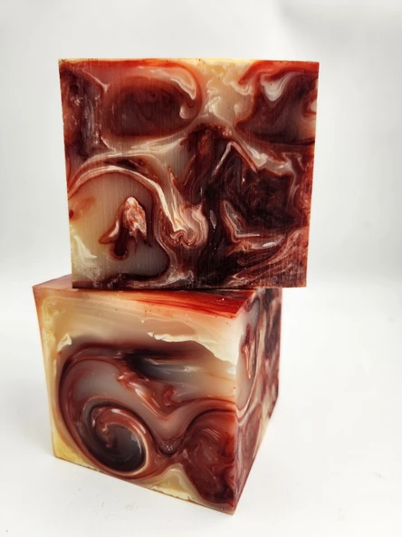 Kahve Beyaz Hareli Katalin Tesbih Hammaddesi - 5