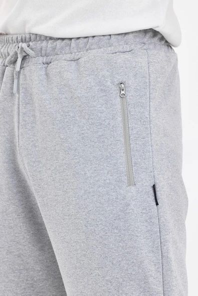 Erkek 4'Lü Cepleri Fermuarlı Bermuda Diz Altı Kapri Lastikli Uzun Şort - Resim 6