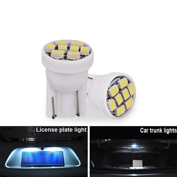 Süper Güçlü Mini T10 Led 8 Ledli 12 Volt Mini T10 Led 523638212 - 7