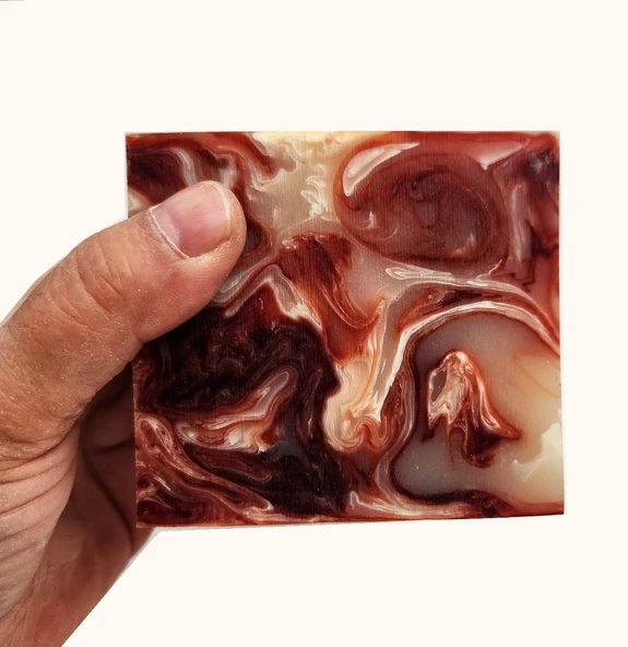 Kahve Beyaz Hareli Katalin Tesbih Hammaddesi - 4