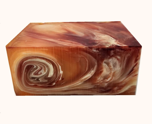 Kahve Beyaz Hareli Katalin Tesbih Hammaddesi