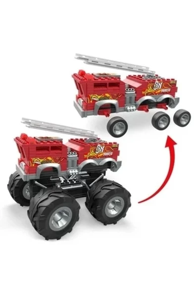 HOT WHEELS +5 Yaş Hot Wheels Mega 5-alarm Monster Truck Itfaiye Aracı Hhd19 - 4