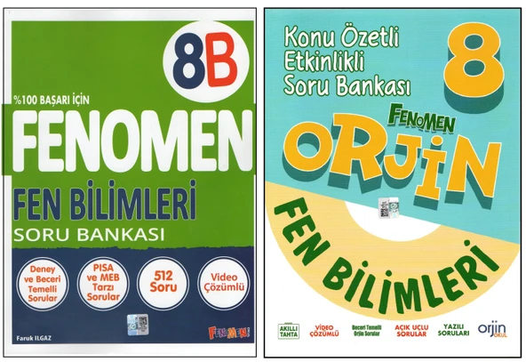 FENOMEN 8. SINIF 8B+ORJİN FEN BİLİMLERİ (2 KİTAP) ürün görseli