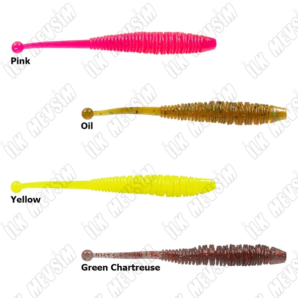 Ryuji Spanky Worm 7,6 cm Silikon Yem - Resim 2