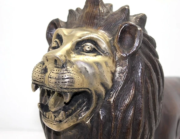 Metal Aslan Biblosu 60 Cm - Resim 2