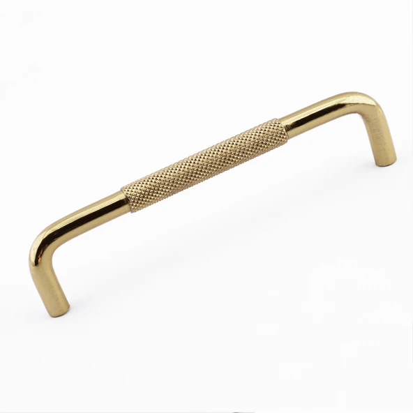 Tırtıklı Altın Gold Metal Kulp 160 mm 16 cm Mobilya Çekmece Dolap Dolabı Modern Kapak Kulpları - Resim 3