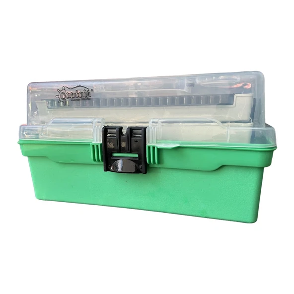 Captain 2 Raflı Yeşil Balıkçı Kutusu ürün görseli