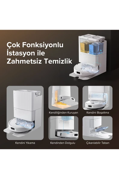 Roborock Qrevo S Akıllı Robot Süpürge Beyaz - Resim 2