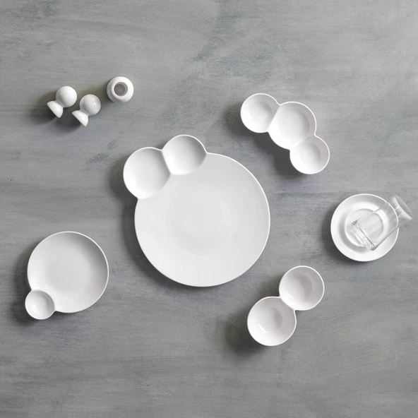 Karaca Red Carpet Collection Stream Bone Blow 26 Parça 6 Kişilik Kahvaltı Takımı - Resim 5