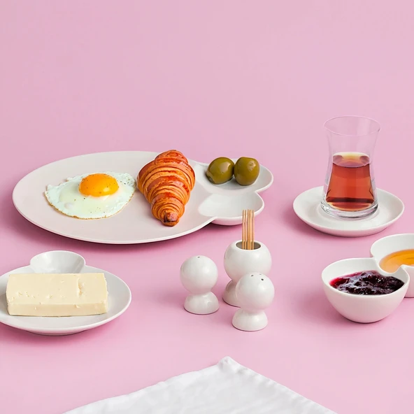 Karaca Red Carpet Collection Stream Bone Blow 26 Parça 6 Kişilik Kahvaltı Takımı - Resim 4